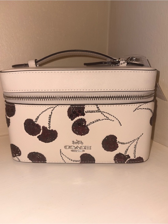 Coach Handbags - COACH Cream Cosmetic Case with Cherry Motif